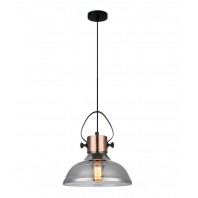CLA-Fumoso: Copper Plate with smoke Glass Flat Top pendant lights